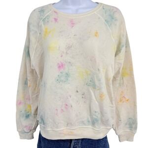 The Great Shrunken Sweater Confetti College Sweatshirt Designer Lounge Sz 3 Lg